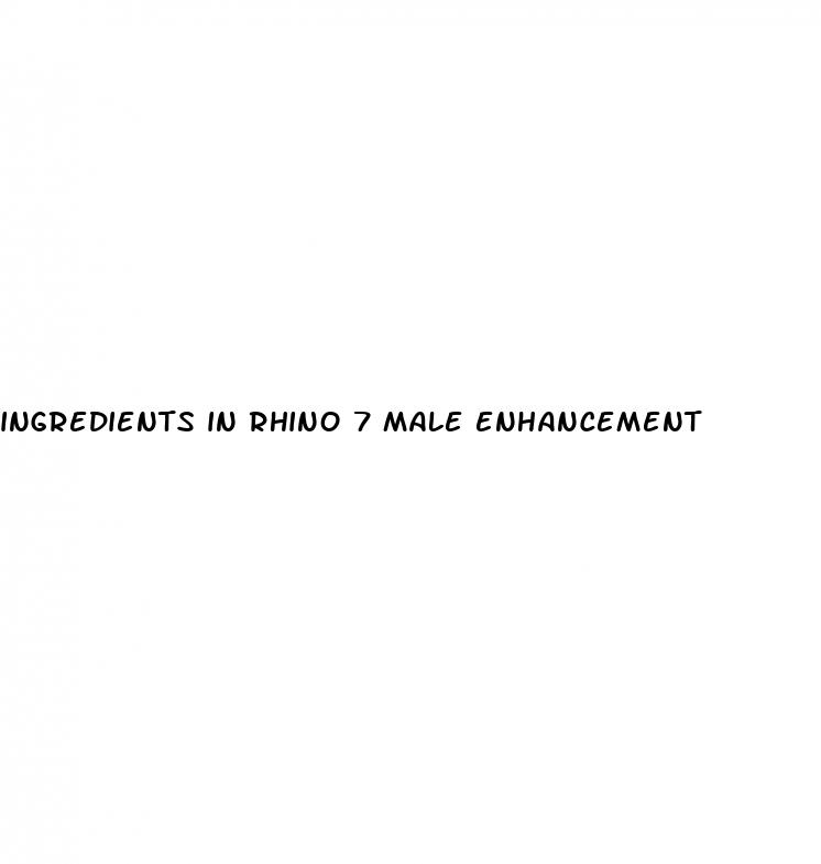 ingredients in rhino 7 male enhancement