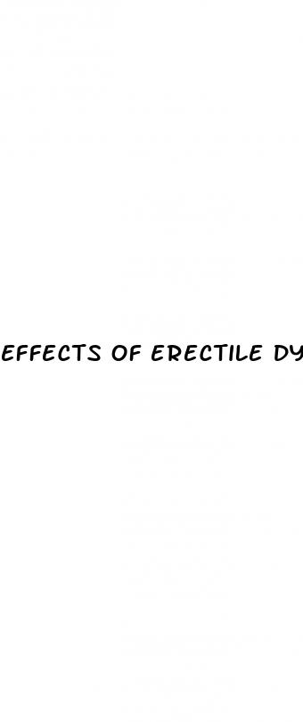 effects of erectile dysfunction drugs