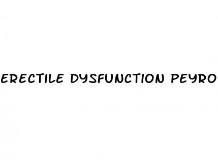 erectile dysfunction peyronie s disease