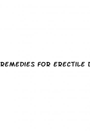 remedies for erectile dysfunction