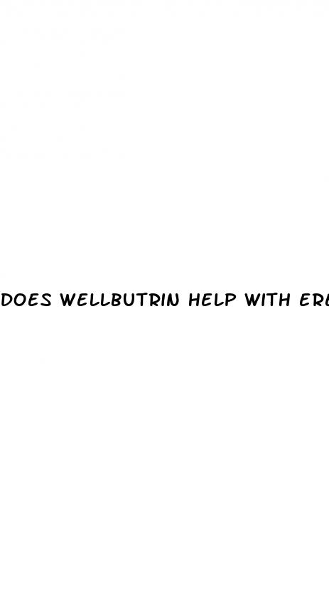 does wellbutrin help with erectile dysfunction