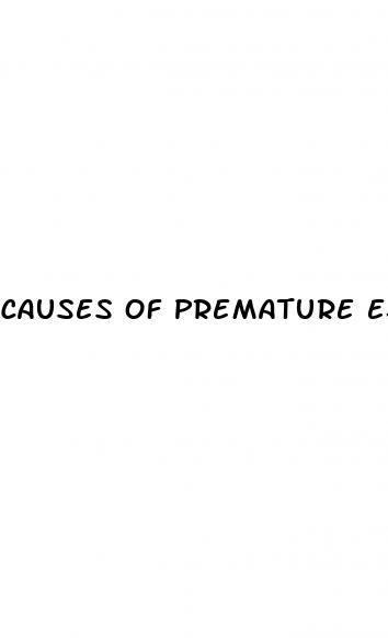 causes of premature ejaculation and erectile dysfunction