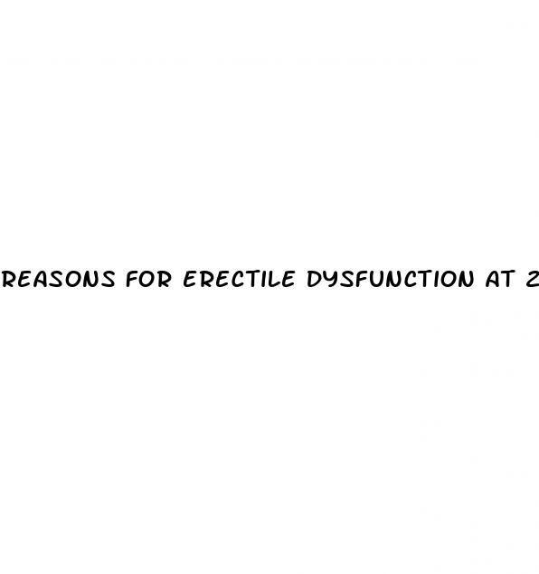 reasons for erectile dysfunction at 23