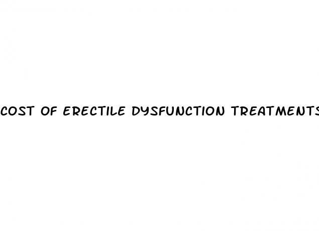 cost of erectile dysfunction treatments