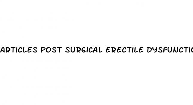 articles post surgical erectile dysfunction