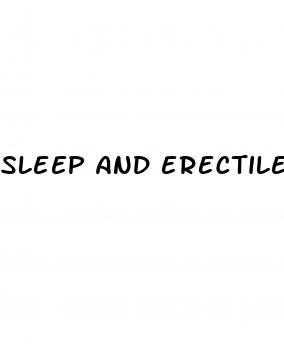 sleep and erectile dysfunction