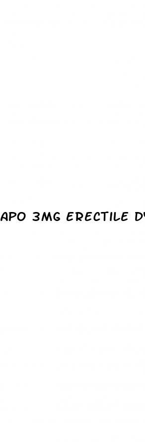 apo 3mg erectile dysfunction