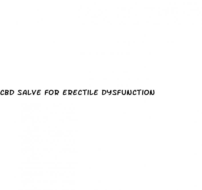 cbd salve for erectile dysfunction