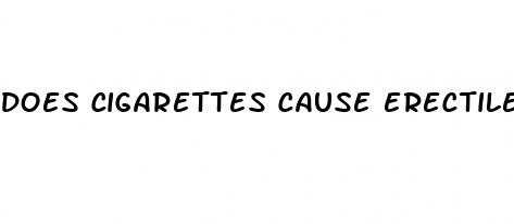 does cigarettes cause erectile dysfunction