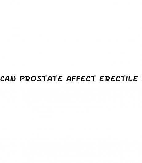 can prostate affect erectile dysfunction