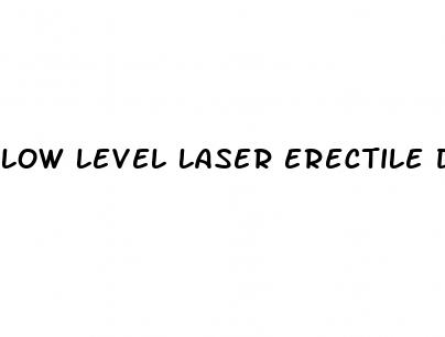 low level laser erectile dysfunction