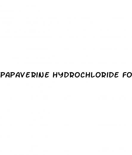 papaverine hydrochloride for erectile dysfunction