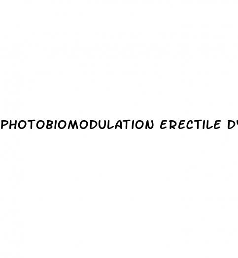 photobiomodulation erectile dysfunction