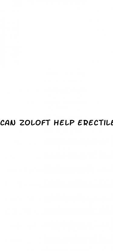 can zoloft help erectile dysfunction