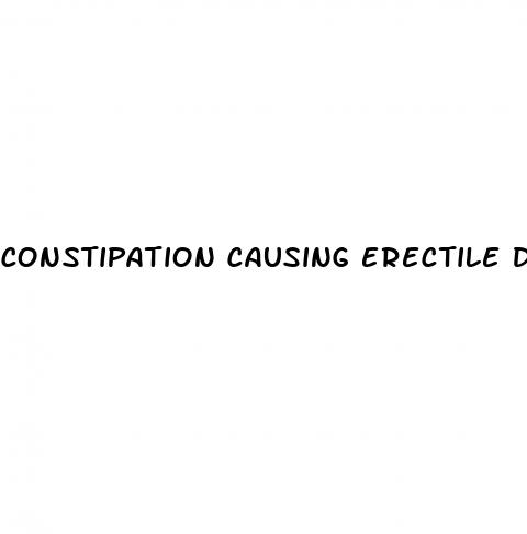 constipation causing erectile dysfunction