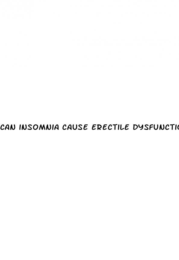 can insomnia cause erectile dysfunction