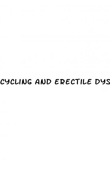 cycling and erectile dysfunction