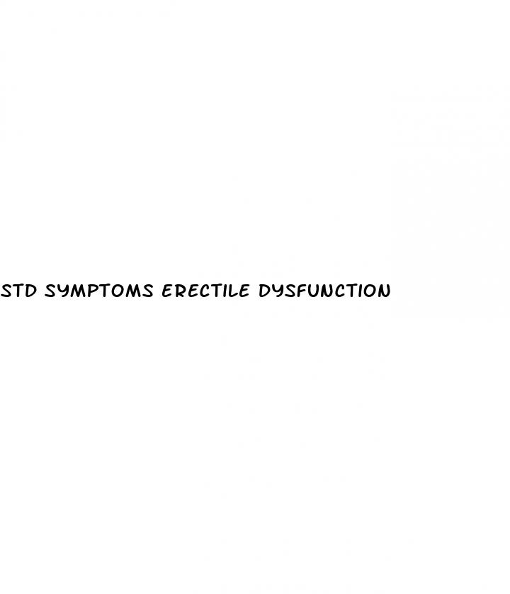 std symptoms erectile dysfunction