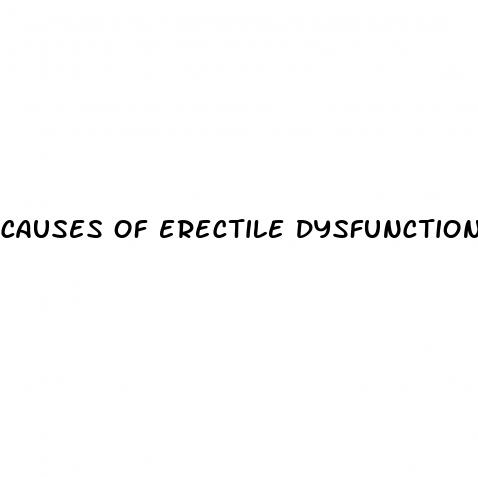 causes of erectile dysfunction at 30