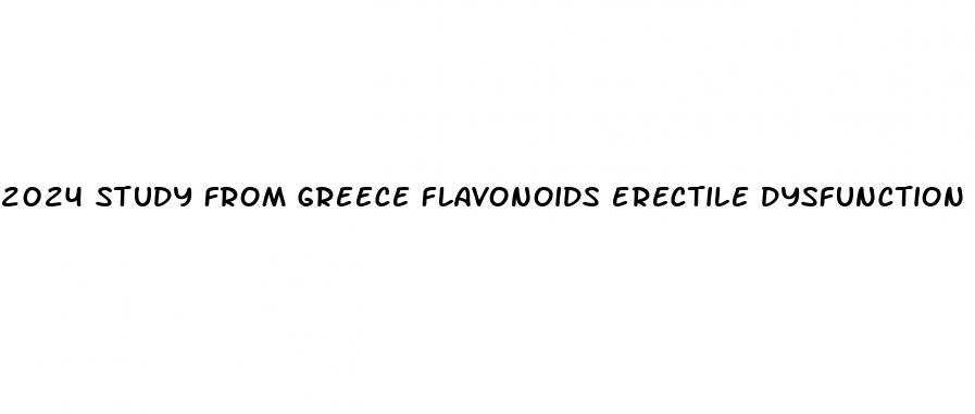 2024 study from greece flavonoids erectile dysfunction