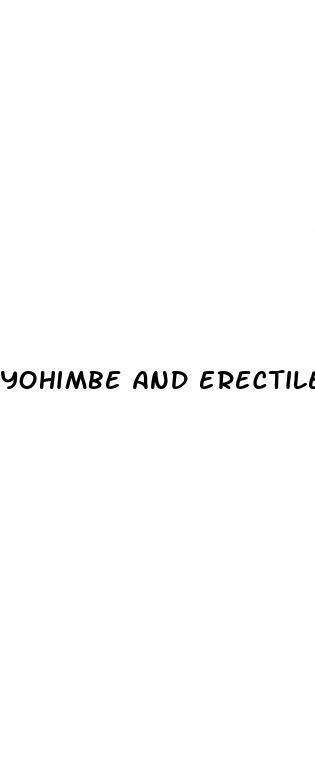 yohimbe and erectile dysfunction