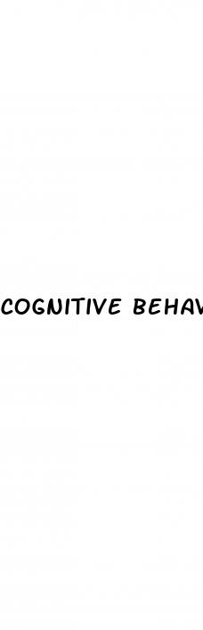 cognitive behavioral therapy erectile dysfunction